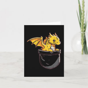 Baby Dragon Pocket Cute Fantasy Mythical Kids Men Card