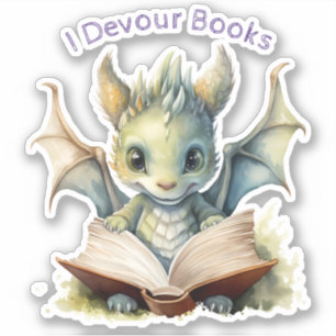 *~* Baby Dragon READING BOOKS devouring AP88