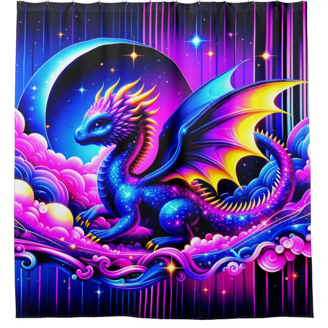 Baby Dragon Shower Curtain (Front)