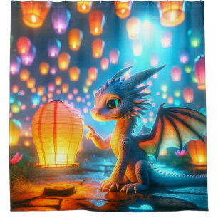 Baby Dragon Shower Curtain