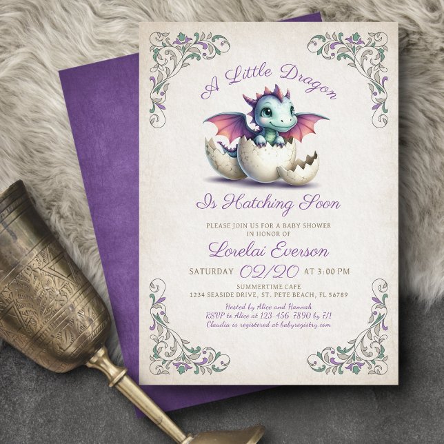 Baby Dragon Shower Invitation (Creator Uploaded)