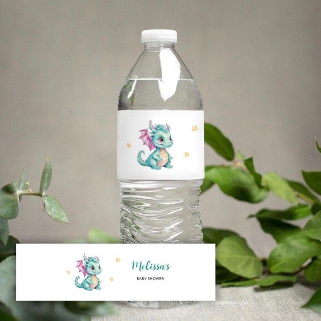 Baby Dragon Water Bottle Label (Creator Uploaded)