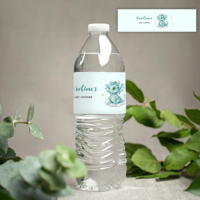 Baby Dragon Water Bottle Label (Creator Uploaded)