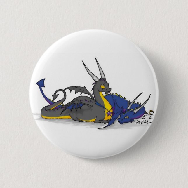 baby dragons 6 cm round badge (Front)