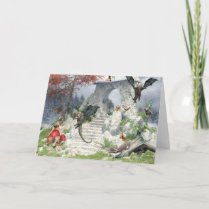 Baby Dragons and Fairies Fantasy Card