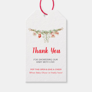 Baby Dress Merry Little Baby Shower Thank You Gift Tags