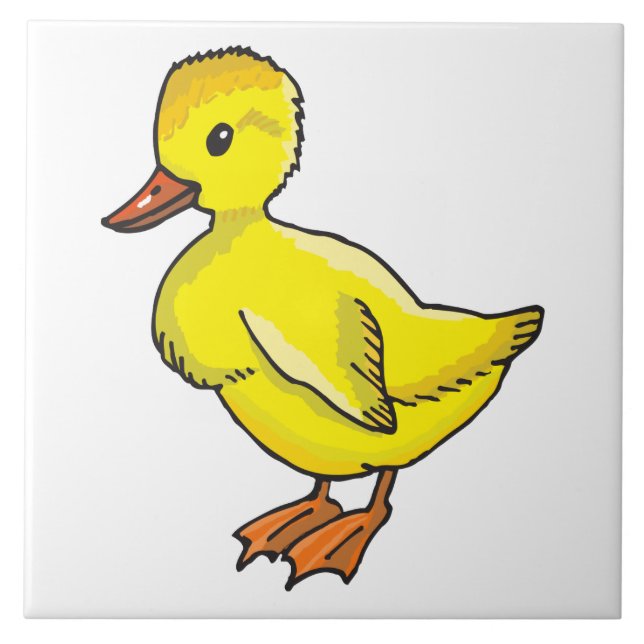 Baby duck cartoon tile (Front)