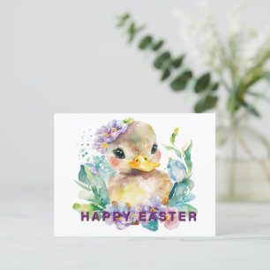 Baby Duck Easter Postcard