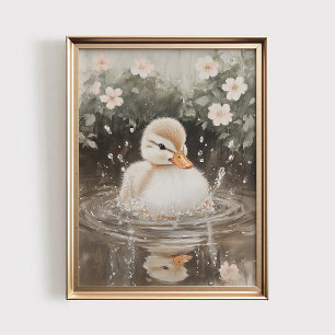 Baby Duck Print, Spring Nursery PRINTABLE Wall Art