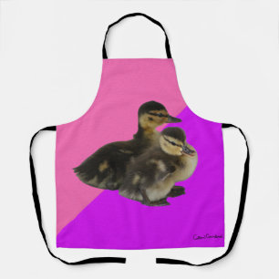 Baby Ducks on Pink Raspberry and Purple Sorbet Apron