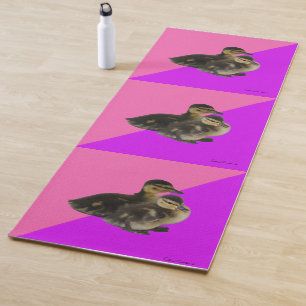 Baby Ducks on Pink Raspberry and Purple Sorbet Yoga Mat