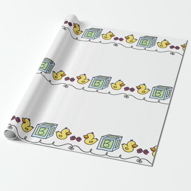 Baby Ducks Wrapping Paper (Unrolled)