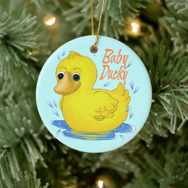 Baby Ducky   Ceramic Ornament (Tree)
