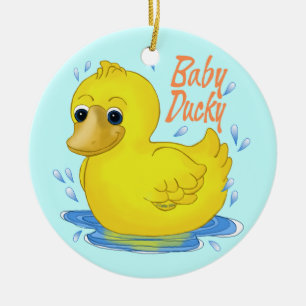 Baby Ducky   Ceramic Ornament