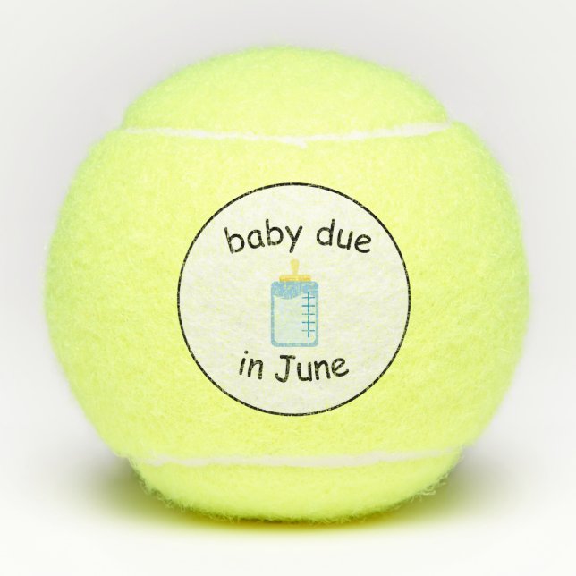 baby due in June tennis balls by dalDesignNZ   (Front)
