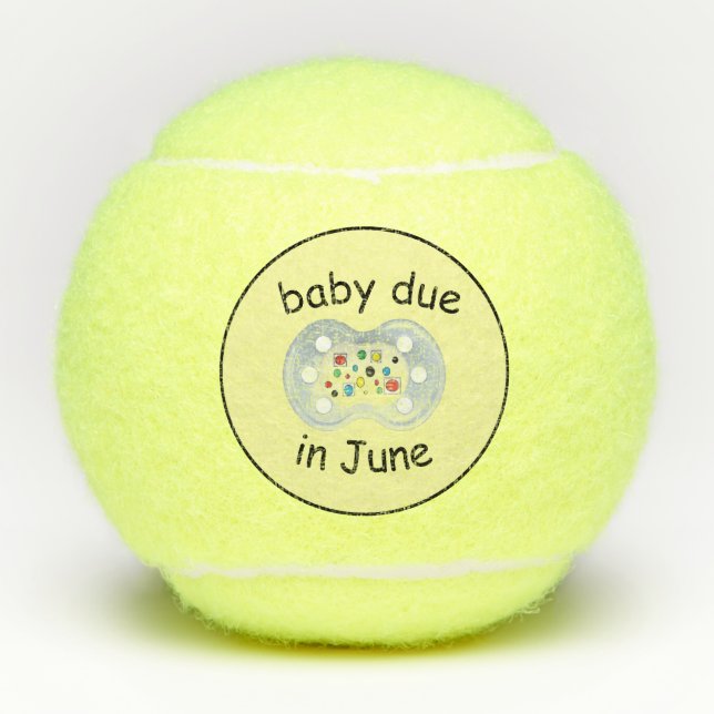 baby due in June tennis balls by dalDesignNZ   (Front)