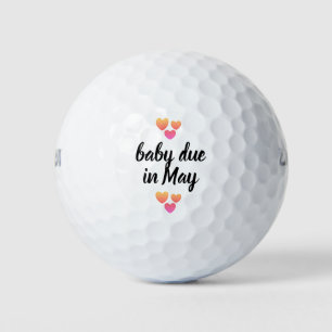 baby due in May golf balls  