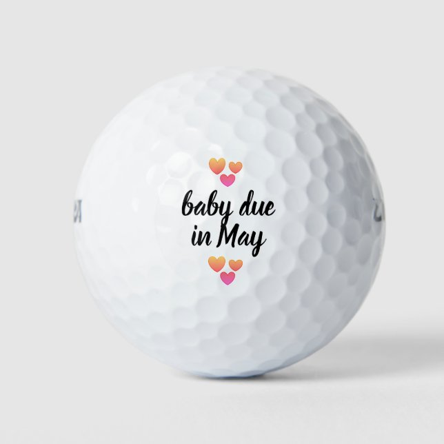 baby due in May golf balls   (Front)