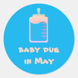 baby due in May stickers by dalDesignNZ