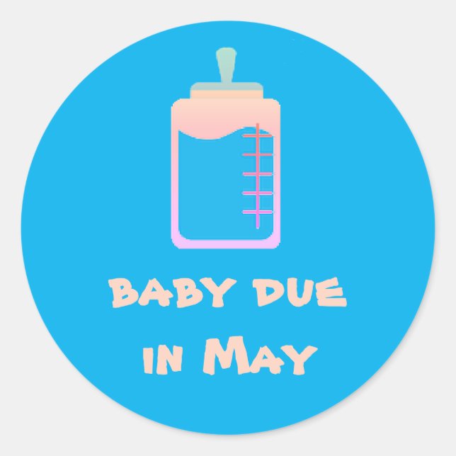 baby due in May stickers by dalDesignNZ (Front)
