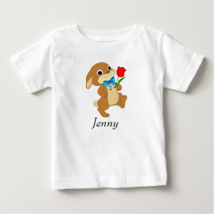 Baby Easter Bunny with Red Rose T-Shirt