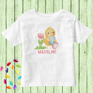 Baby Easter Chick with Eggs Personalised Toddler T-Shirt