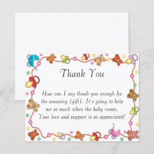 Baby Elements Baby Shower Thank You Card
