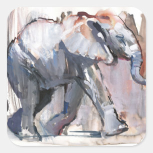 Baby elephant 2012 square sticker