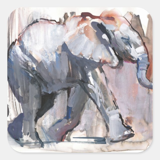 Baby elephant 2012 square sticker (Front)