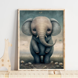 Baby Elephant African Animal   Elephant Wall Print