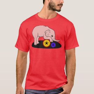 Baby elephant at Circus with Ball T-Shirt