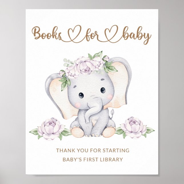 Baby elephant baby shower books for baby  poster (Front)