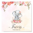 Baby Elephant Baby Shower Favours