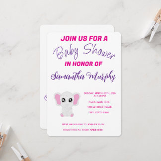 Baby elephant | Baby Shower Invitation