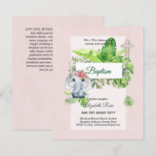 Baby Elephant BAPTISM Bautizo Bautismo Invtiations