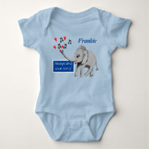 Baby Elephant Big Dream Baby Bodysuit