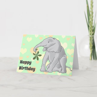 Baby Elephant Birthday Card