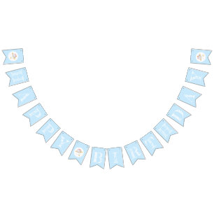 Baby Elephant Blue Birthday Bunting