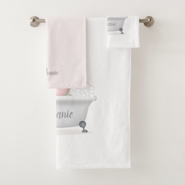 Baby Elephant Bubble Bath Bath Towel Set (Insitu)