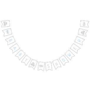 Baby Elephant Bubble Bath Boy Baby Shower Bunting