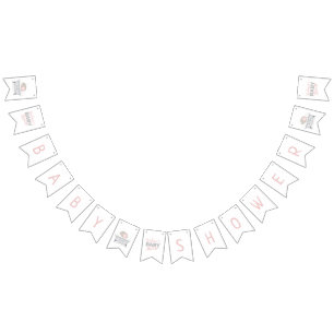 Baby Elephant Bubble Bath Girl Baby Shower Bunting