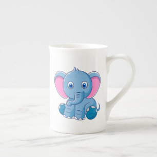 Baby Elephant Cartoon Clipart-64832 Bone China Mug
