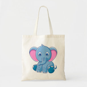 Baby Elephant Cartoon Clipart-64832 Tote Bag