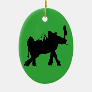 Baby Elephant Ceramic Ornament