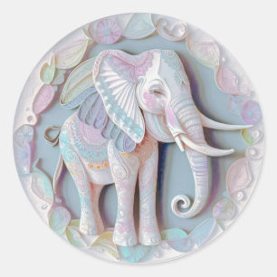 Baby Elephant Classic Round Sticker