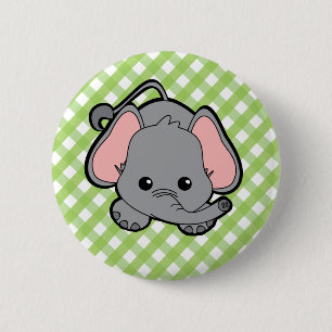 Baby Elephant Cutie 6 Cm Round Badge