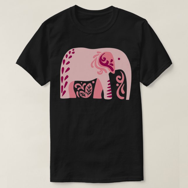 Baby Elephant Dancing Dab for Elephant Fans and Ma T-Shirt (Design Front)