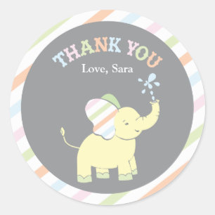 Baby Elephant Favour Sticker