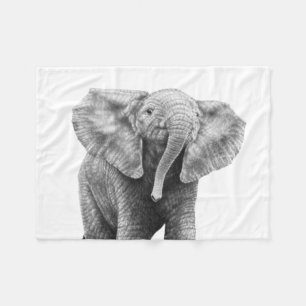 Baby Elephant Fleece Blanket