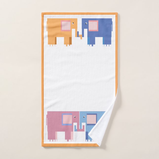 Baby elephant friends bath towel set (Hand Towel)